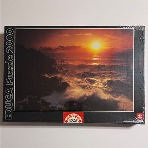Vintage . EDUCA. 2000 Piece Sunset Ocean Puzzle. Made in Spain 🇪🇸.